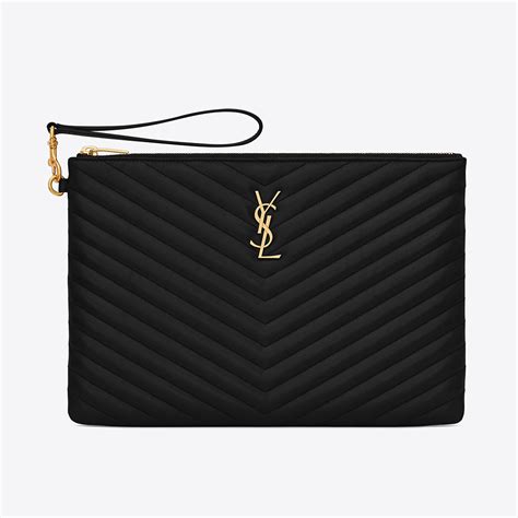 leather pouch ysl|saint laurent monogram pouch.